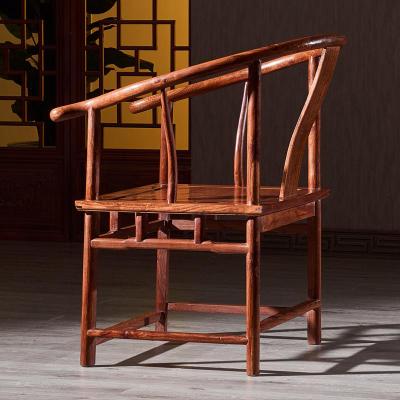 红木椅子新中式圈椅刺猬紫檀花梨木靠背椅明清仿古圈椅茶椅休闲椅
