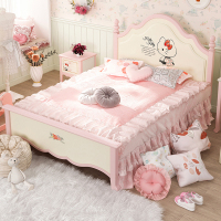 儿童床女孩床单人床KT公主床1.2米设计师法耐简约卧室家具