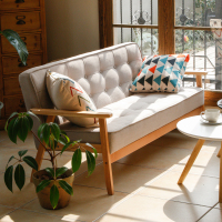 北欧简约小户型布艺客厅单人双人三人日式法耐组装迷你简易沙发椅