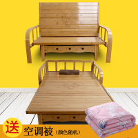 竹床折叠沙发床两用双人法耐经济型办公室午休多功能简易单人家用凉床
