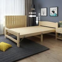 单人床加厚折叠床简约1米木质小床医匠松木床家用床