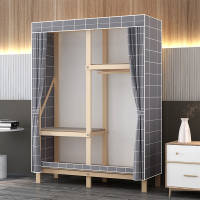 法耐衣柜家用卧室出租房用小户型木组装简易衣柜结实收纳布衣柜