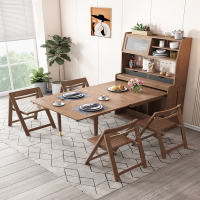 法耐(FANAI)北欧小户型伸缩折叠餐桌椅餐边柜一体组合现代简约吃饭桌子