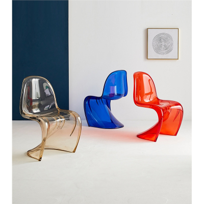 北欧亚克力椅子简约现代餐椅家用靠背化妆凳网红设计师透明椅