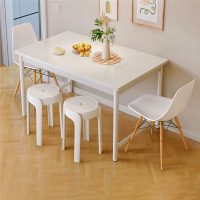 医匠餐桌小户型家用饭桌现代简约桌子奶油风出租房公寓桌椅商用长方形