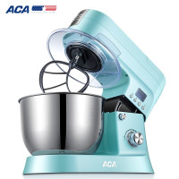 ACA北美电器厨师机家用小型打鲜奶商用全自动揉面搅拌活面和面机 蓝色交流电机版