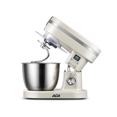 ACA北美电器厨师机和面机揉面机家用全自动多功能料理机 白色