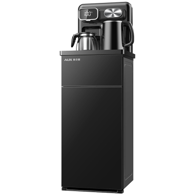 奥克斯饮水机家用全自动高端立式下置水桶多功能制冷热智能茶吧机 黑色 温热