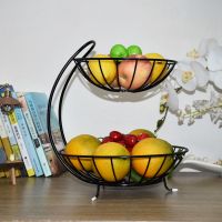 双层水果盘客厅家用北欧多层干果盘现代简约创意水果篮零食点心盆