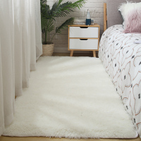 北欧ins长方形白色长毛绒卧室床边地垫客厅茶几地毯满铺地毯
