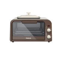 三食黄小厨电烤箱家用小型全自动烘焙烤面包多功能早餐机10L