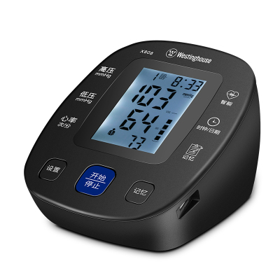 西屋电子血压计家用血压测量仪X808黑色 双供电模式 双人组记忆