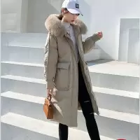 佚貌YIMAO 羽绒服女2021年冬季新款女装韩版中长款白鸭绒女士羽绒服