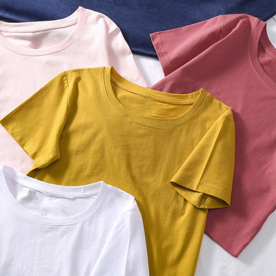 帝紫规纯色短袖T恤女2020夏季韩版新款衣服学生上衣ins女装