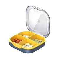 药盒便携密封大容量迷你分装盒捷洁随身药片收纳盒小号切药器一周药盒