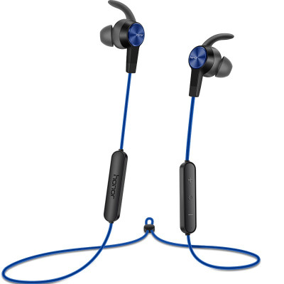 华为荣耀运动蓝牙耳机AM61 原装立体声无线耳塞双入耳挂式跑步防水(极光蓝)