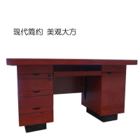 国云家居办公桌1.4米GY054红胡桃色