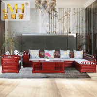 金明豪客厅实木沙发海棠木原木现代中式沙发红化梨木新中式中式组合沙发储物组合别墅实木沙发