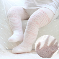 婴儿连裤袜纯棉夏季超薄儿童女童打底裤袜宝宝防蚊袜网眼连体袜子