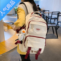 封后香港潮牌ins学生书包少女韩版大容量双肩包2022新款森系背包电脑