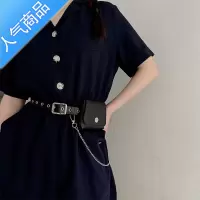 封后皮带女朋克jk配饰百搭链条腰带女小腰包女潮ins装饰连衣裙子包包