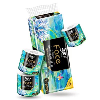 洁柔卷纸油画风4层2000克家用有芯卷筒纸手纸厕纸大克重 1提10卷