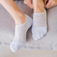 夏季袜子女薄款浅口纯棉船袜硅胶防滑隐形袜镂空透气低帮防臭短袜
