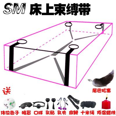 床上束缚捆绑SM玩具夫妻房事激情用具分腿带捆绑绳情趣性用品 床上束缚带+9件套