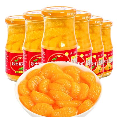 红橘子罐头245g多规格水果桔子黄桃罐头