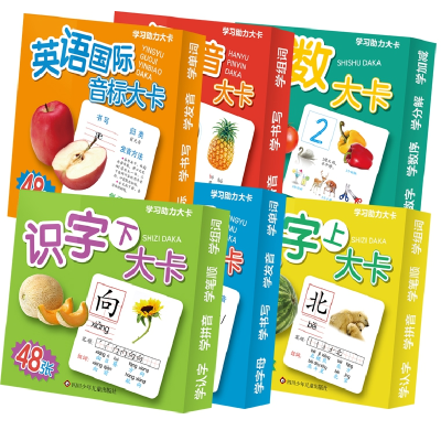 音像学力卡/识字大卡.下+学力卡/英语国际音标大卡等共6册云飞扬