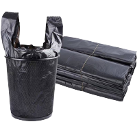 [经济加厚款]加厚手提式垃圾袋加厚黑色家用塑料袋 断点式背心式B3
