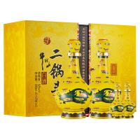 牛栏山 白酒 清香型 经典二锅头 黄龙 52度 500ml*2瓶+125ml*2瓶 礼盒装