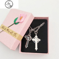 情侣项链一对韩版学生男女锁骨链刻字戒指吊坠闺蜜创意 JiMi