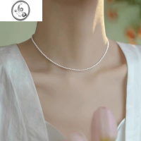 JiMi2mm极细小米珠珍珠项链2023新款气质轻奢小众设计高级感颈链
