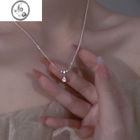 JiMi925银闪亮锆石项链女ins轻奢小众设计高级感超仙绝美气质锁骨链