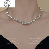 JiMi法式复古双层珍珠项链女2023年新款轻奢小众设计感叠戴choker颈链
