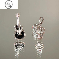 JiMi925银针不对称吉他音符耳钉2023新款可爱高级感时尚设计耳环