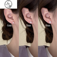JiMi淡水珍珠耳钉女简约小众设计感养耳洞耳环耳棒高级迷你耳饰品