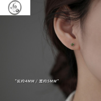 JiMi[]925银银牛油果耳钉女2023新款小众高级感耳环夏耳饰