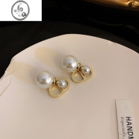 JiMi珍珠耳钉女小众设计感耳环2023新款轻奢高级感气质小香风耳饰