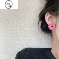 JiMichocho/黑曜石梅子 韩国小众设计感花朵耳环甜美个性百搭耳钉耳饰