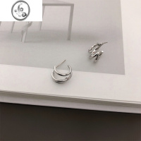 JiMi荒诞日 错落重复 新品推荐立体空间感 环绕设计 925银针耳钉耳环