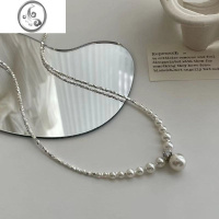 JiMi碎银子原创施家强光珍珠S925银银渐变项链小众设计高级感锁骨链