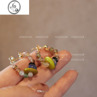 JiMiYOUJUclub-慢生活~ 设计感精致新中式耳环彩色串珠个性蚊香盘耳夹