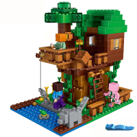 我的世界积木玩具男孩积木拼装编程玩具迷你世界男孩4-16岁玩具套装 丛林树屋