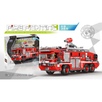 星堡XB-03028-30机场消防车城市消防积木儿童玩具 XB-03030水箱消防车(720pcs)
