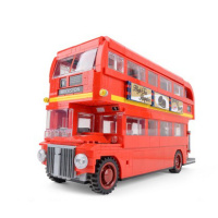 S牌王牌国产福特野马大众T1迷你甲壳虫汽车积木拼装玩具模型 伦敦双层巴士