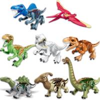 乐高儿童积木男孩侏罗纪公园动画动物模型玩具摆件恐龙拼装玩具 77037侏罗纪恐龙(一套8个)
