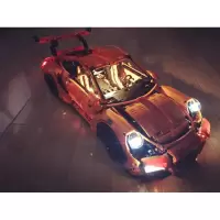乐高科技系列机械组保时捷911GT高难度积木改装拼装赛车模型 玩具 橙色保时捷911GT3灯光版