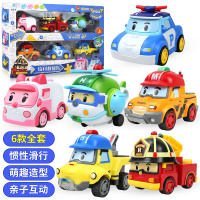 儿童玩具警车珀利机器人惯性车6款全套POLI儿童玩具安巴男孩女孩动漫周边